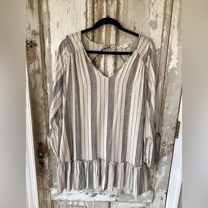 Altar'd State Cream and Black Striped Dress - size M